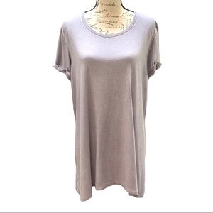 Halcyon Gray rear Keyhole Yoga Top size Large